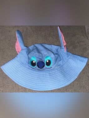 Disney Light Blue Stitch Bucket Hat with ears